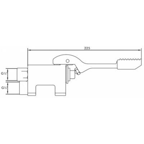 Intatec Foot Operated Tap - Floor Mounted